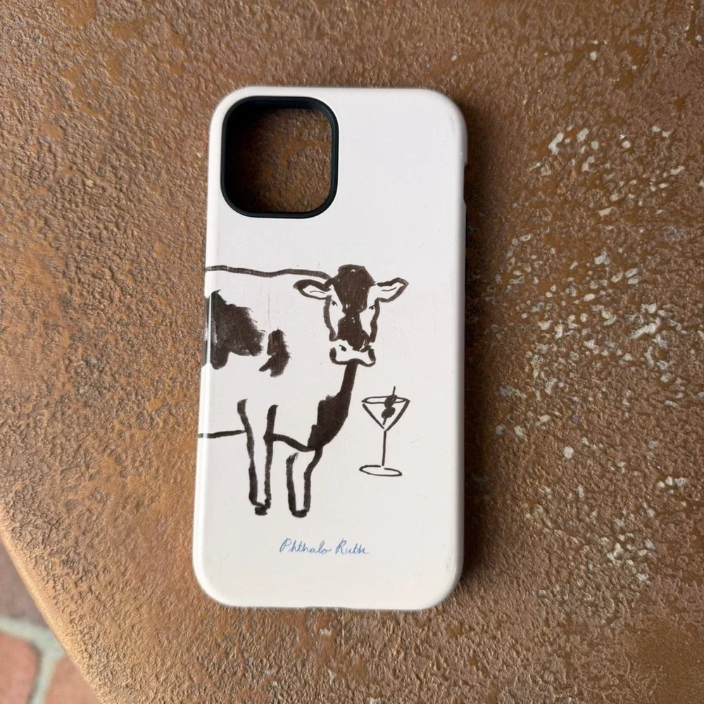 Mootini cow and martini iPhone 12 Pro phone case. In great condition.